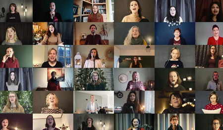 'O kom, o kom, Immanuël' door 100 zangers van verschillende kerken