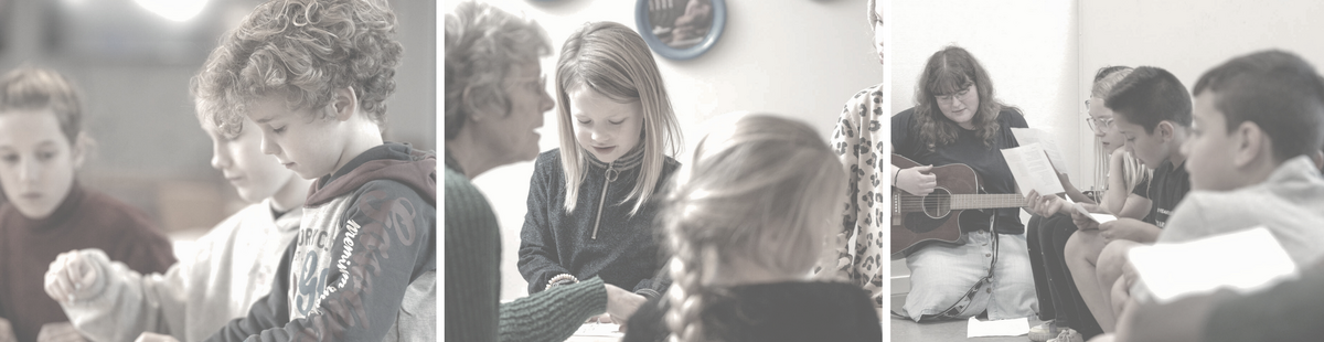 bidden met/voor kinderen